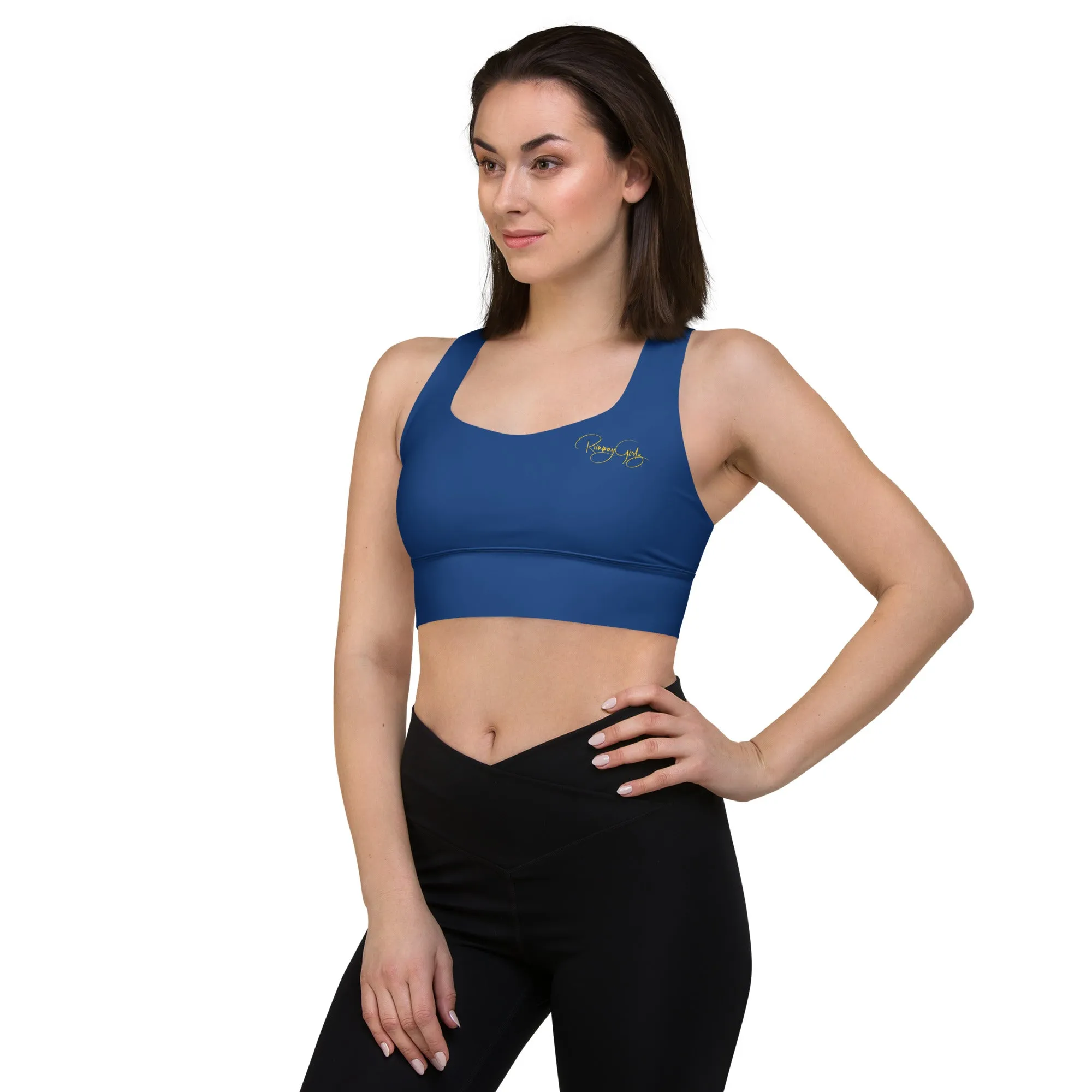 Women's Runway Girlz Sports Bra (Blue/Gold)