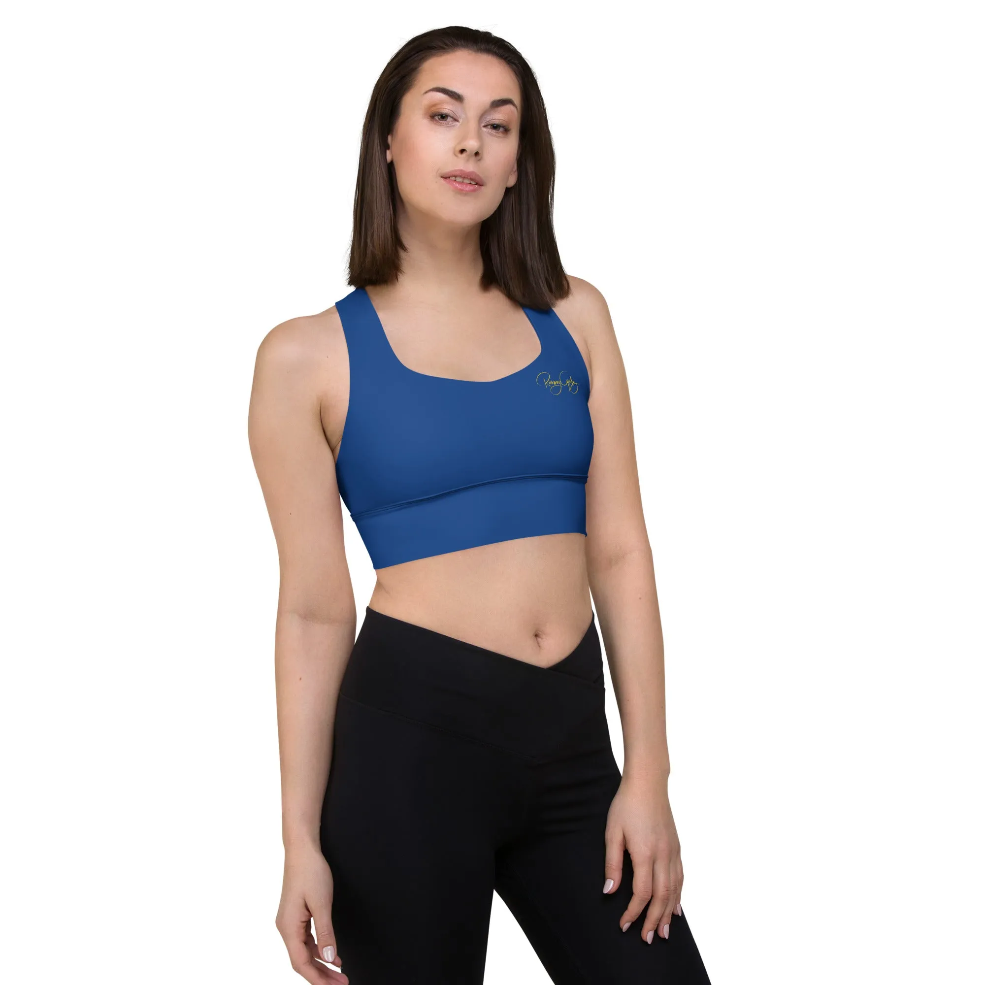 Women's Runway Girlz Sports Bra (Blue/Gold)