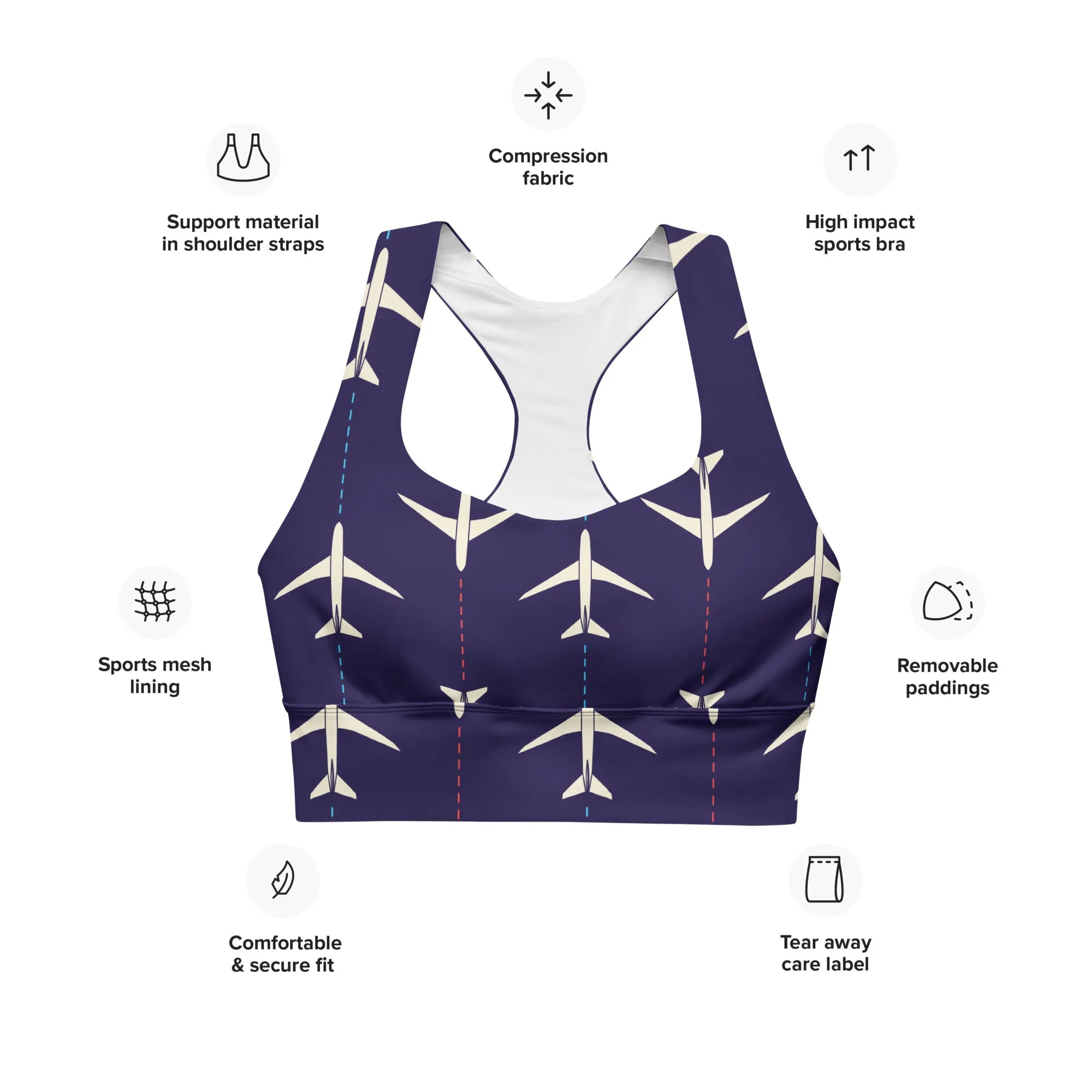 Women's Stitches x Planes Sports Bra
