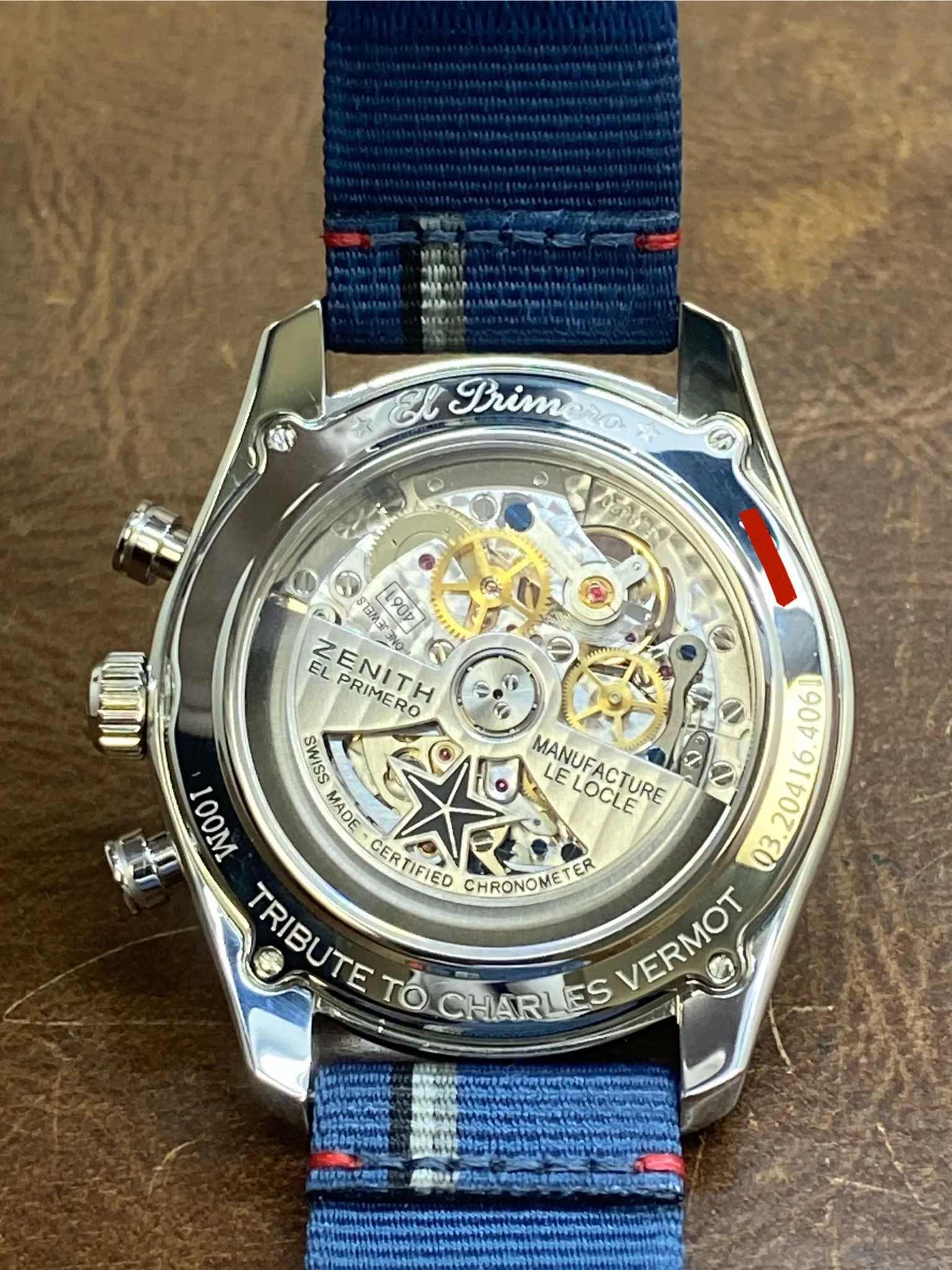 Zenith El Primero Chronomaster 03.20416.4061 Openwork Blue Dial Automatic Men's Watch