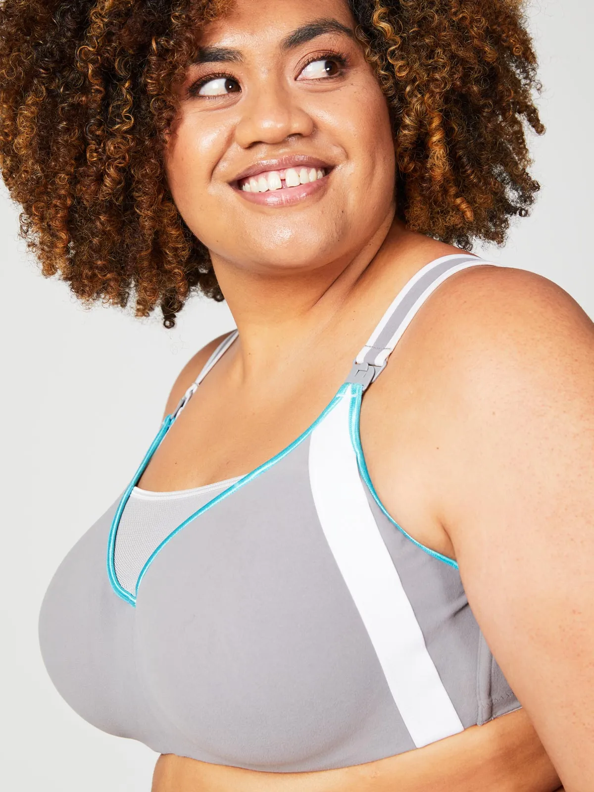 Zest High Impact Maternity & Nursing Sports Bra - Grey